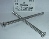 1/4-20X5 FLAT HEAD PHILLIPS MACHINE SCREW 18-8 STAINLESS STEEL