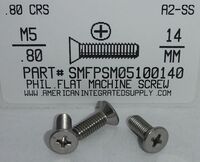 M5-.80X14MM FLAT HEAD PHILLIPS MACHINE SCREW