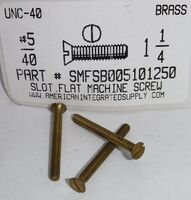 #5-40X1-1/4 FLAT HEAD SLOTTED MACHINE SCREW BRASS