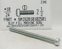 #10-24X2-1/2 FILLISTER HEAD SLOTTED MACHINE SCREW STEEL ZINC PLATED (DISCONTINUED)