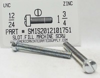 #12-24X1-3/4 FILLISTER HEAD SLOTTED MACHINE SCREW STEEL ZINC PLATED (DISCONTINUED)