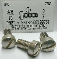 3/8-16X3/4 FILLISTER HEAD SLOTTED MACHINE SCREW STEEL ZINC PLATED (DISCONTINUED)