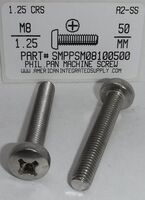 M8-1.25X50MM PAN HEAD PHILLIPS MACHINE SCREW