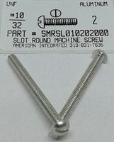 #10-32X2 ROUND HEAD SLOTTED MACHINE SCREW ALUMINUM (DISCONTINUED)