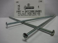 #6-32X4 TRUSS HEAD COMBO SLOTTED PHILLIPS MACHINE SCREW STEEL ZINC PLATED