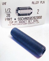 1/2-20X2 SOCKET SET SCREW CUP POINT ALLOY STEEL PLAIN
