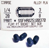 1/4-20X3/8 SOCKET SET SCREW FLAT POINT ALLOY STEEL PLAIN
