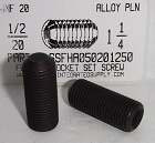 1/2-20X1-1/4 SOCKET SET SCREW FLAT POINT ALLOY STEEL PLAIN