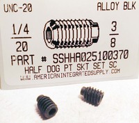1/4-20X3/8 SOCKET SET SCREW HALF DOG POINT ALLOY STEEL PLAIN