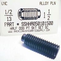 1/2-13X1-1/2 SOCKET SET SCREW HALF DOG POINT ALLOY STEEL PLAIN