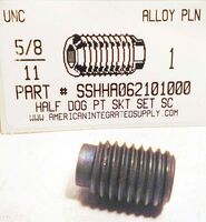 5/8-11X1 SOCKET SET SCREW HALF DOG POINT ALLOY STEEL PLAIN