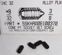 #8-32X3/8 SOCKET SET SCREW CONE POINT ALLOY STEEL PLAIN
