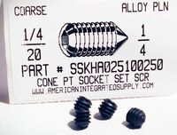 1/4-20X1/4 SOCKET SET SCREW CONE POINT ALLOY STEEL PLAIN
