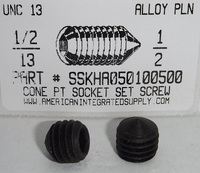1/2-13X1/2 SOCKET SET SCREW CONE POINT ALLOY STEEL PLAIN