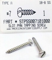 #7X1 PAN HEAD SLOTTED TAPPING SCREW A 18-8 STAINLESS STEEL (DISCONTINUED)