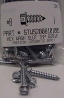 #8X1 HEX WASHER HEAD SLOTTED TAPPING SCREW A STEEL ZINC PLATED