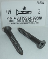 #14X2 FLAT HEAD PHILLIPS WOOD SCREW STEEL PLAIN