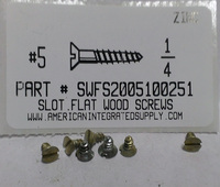 #5X1/4 FLAT HEAD SLOTTED WOOD SCREW STEEL ZINC PLATED (DISCONTINUED)