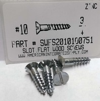 #10X3/4 FLAT SLOT WOOD SCREW