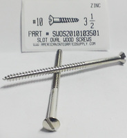 #10X3-1/2 OVAL HEAD SLOTTED WOOD SCREW STEEL ZINC PLATED (DISCONTINUED)