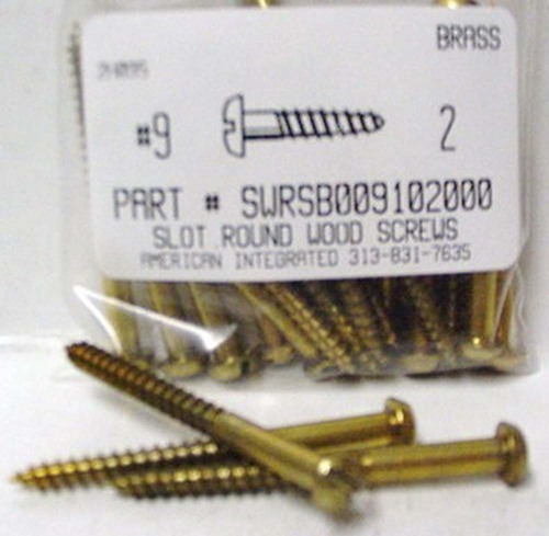 0480 - 111134 - Brass Wood Screw Slotted Round Head- 10g x 3/4 – Bronze  and Brass Fasteners Pty Ltd