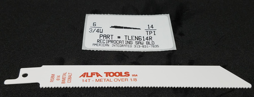 6X3/4X.035 14 TEETH RECIPROCATING BLADE
