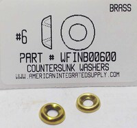 #6 COUNTERSUNK FINISHING WASHER BRASS