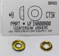 #8 COUNTERSUNK FINISHING WASHER BRASS