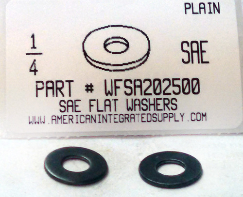 1/4 SAE FLAT WASHER STEEL PLAIN 5/8" OUTER DIAMETER (DISCONTINUED)