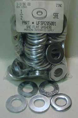 WFSA205001 1/2 SAE FLAT WASHER STEEL ZINC PLATED 17/32" INNER DIAMETERX1-1/16" OUTER DIAMETER