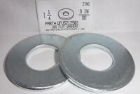 1-1/4 USS FLAT WASHER STEEL ZINC PLATED 3" OUTER DIAMETER