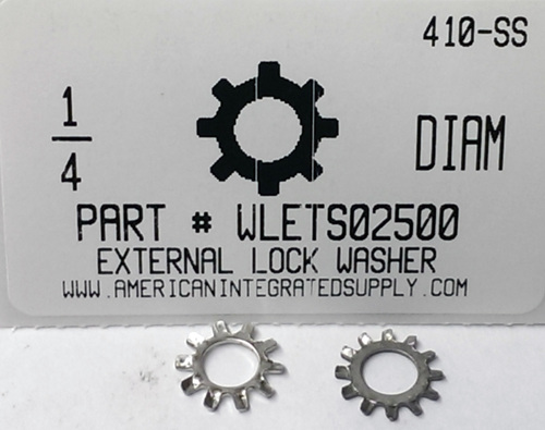 1/4 EXTERNAL TOOTH LOCK WASHER 410 STAINLESS STEEL