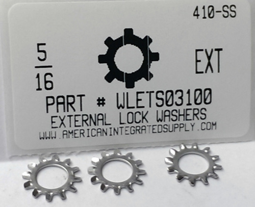 5/16 EXTERNAL TOOTH LOCK WASHER 410 STAINLESS STEEL