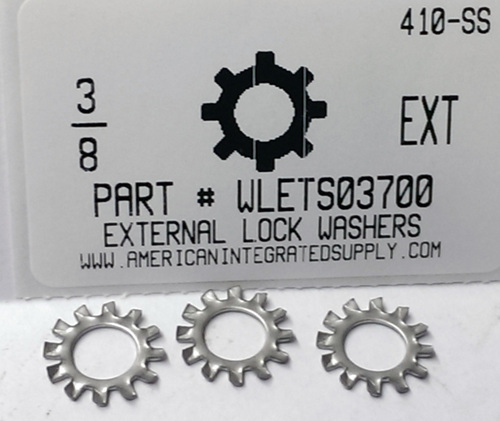 3/8 EXTERNAL TOOTH LOCK WASHER 410 STAINLESS STEEL