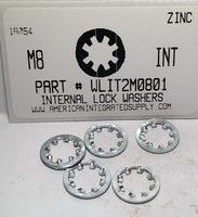 M8 INTERNAL TOOTH LOCK WASHER STEEL ZINC PLATED D6797J