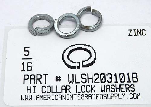 5/16 HIGH COLLAR SPLIT LOCK WASHER STEEL ZINC PLATED (DISCONTINUED)