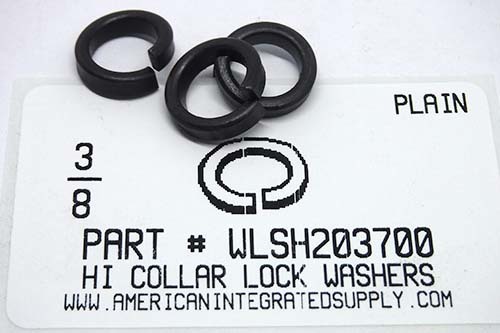 3/8 HIGH COLLAR SPLIT LOCK WASHER STEEL PLAIN