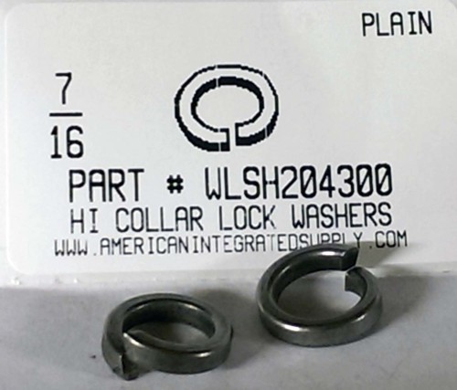 7/16 HIGH COLLAR SPLIT LOCK WASHER STEEL PLAIN