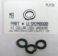 M8 HIGH COLLAR SPLITLOCK WASHER STEEL PLAIN D7980