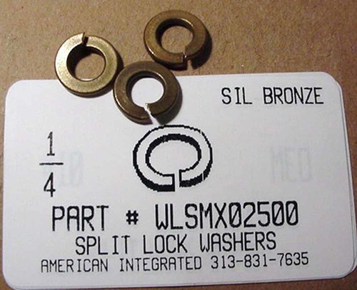 1/4 SPLIT LOCK WASHER SILICONE-BRONZE